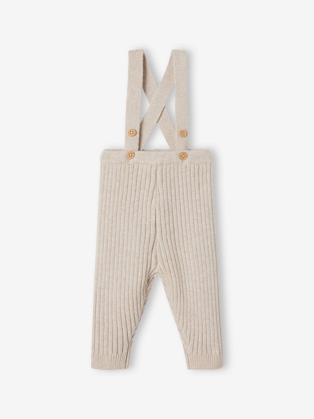 Vertbaudet Tricot Babylegging Met Bretels Gemêleerd Beige