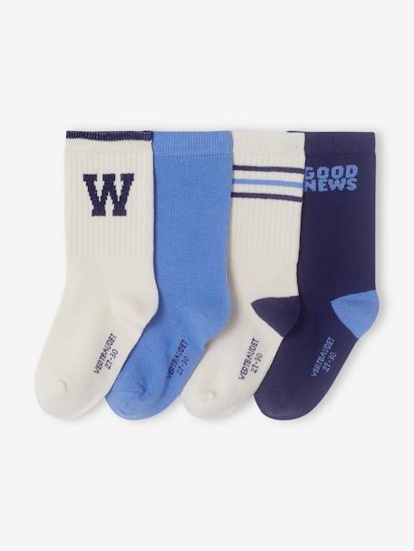 Garçon-Lot de 4 paires de mi-chaussettes garçon