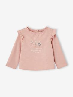 Baby-T-shirt, coltrui-Bedrukt baby-T-shirt met lange mouwen