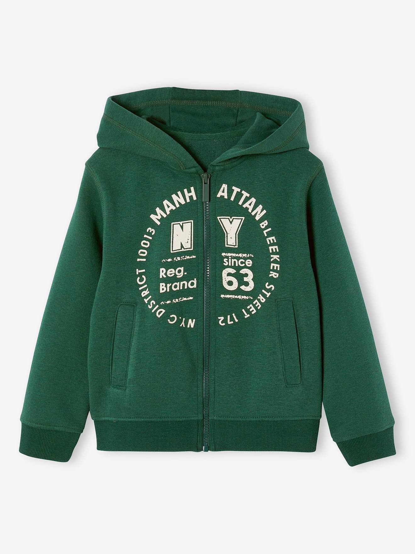 Vertbaudet Ritssweater Mt Capuchon Sport Basics Jongens Dennen