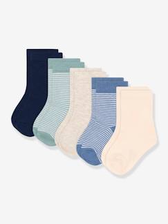 Bébé-Chaussettes, Collants-Lot de 5 paires de chaussettes garçon PETIT BATEAU