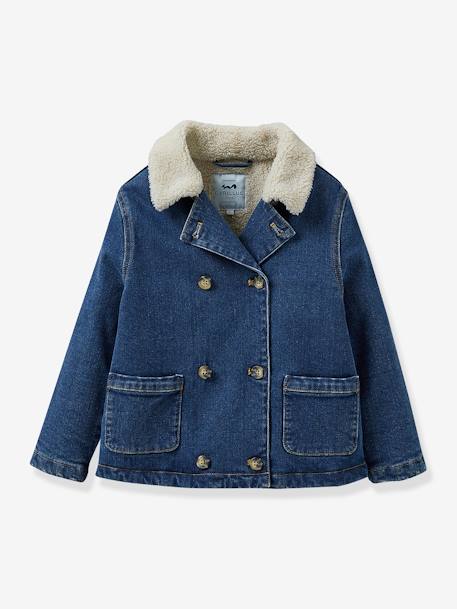 Veste en jean doublée sherpa fille CYRILLUS  - vertbaudet enfant