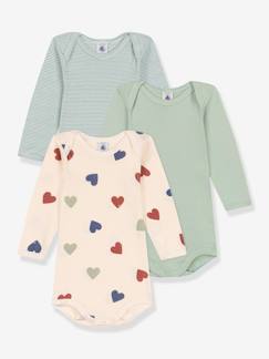 -Set van 3 rompers met lange mouwen PETIT BATEAU