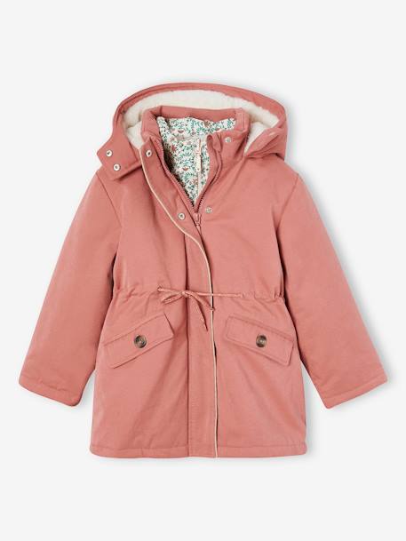 Fille-Manteau, veste-Parka 3 en 1 fille parka + doudoune sans manches