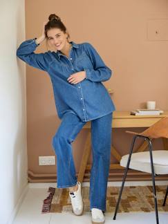 Vêtements de grossesse-Allaitement-Chemise en jean grossesse et allaitement