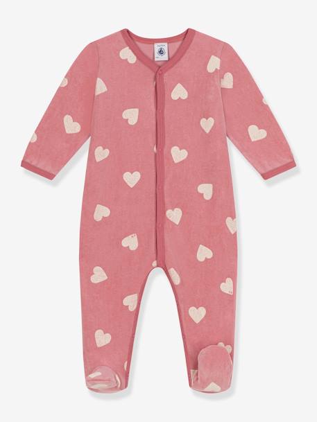 Bébé-Pyjama bébé en velours imprimé coeur PETIT BATEAU