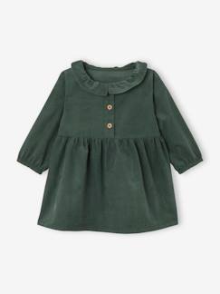 -Corduroy babyjurk met kraagje