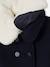 Manteau bébé fille en drap de laine col en fausse fourrure amovible marine - vertbaudet enfant 
