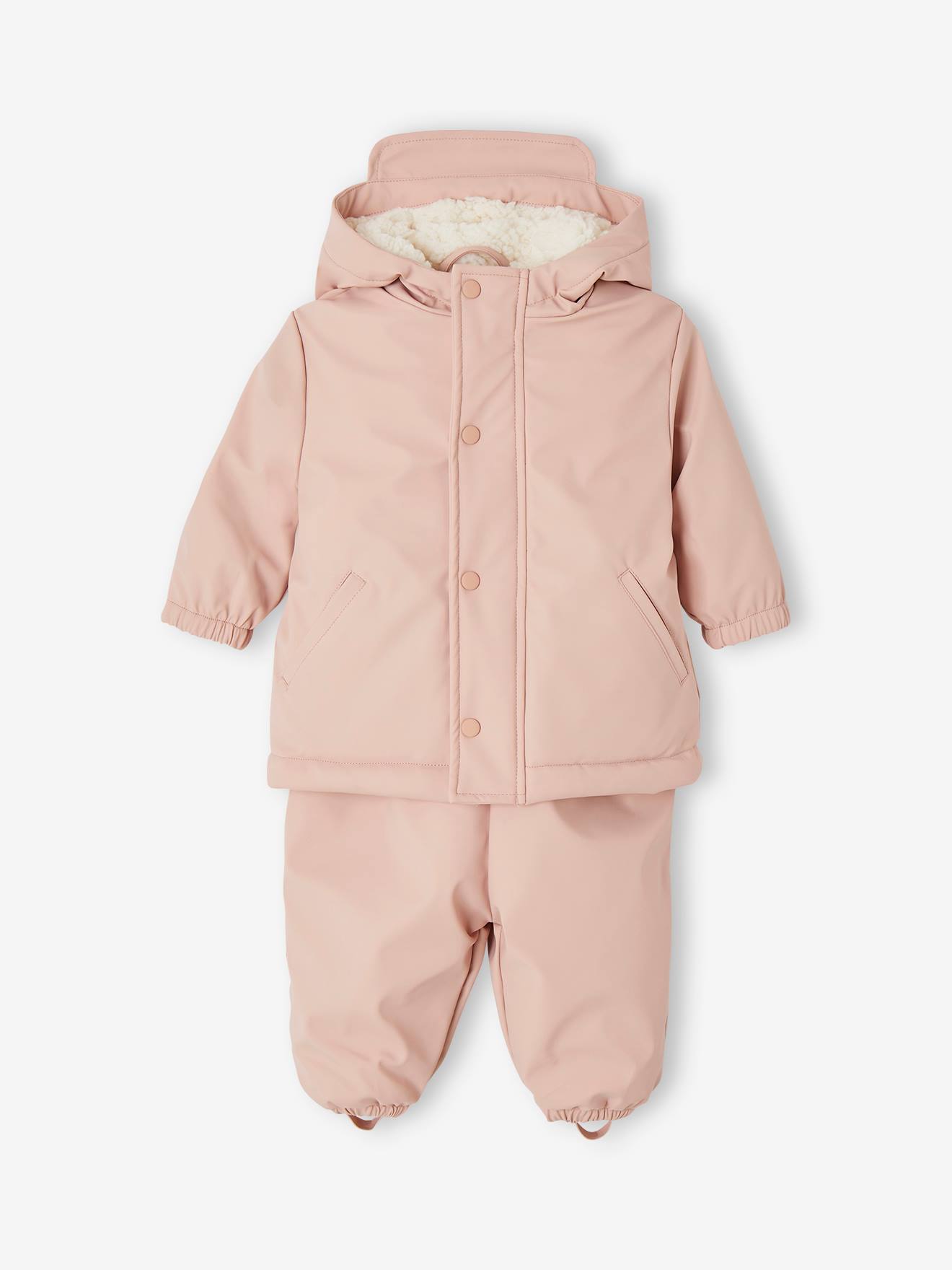 Vertbaudet Set Mantel + Regenpak Voor Baby's Roze (poederkleur)