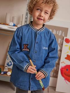 Tablier collège en denim léger personnalisable garçon  - vertbaudet enfant