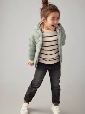 Doudoune Hiver Enfant Amur Leopard - Manteau Matelassé à Capuche Avec Doublure Polaire - Garçon Et Fille - Taille 3-4 Ans à 13-14 Ans