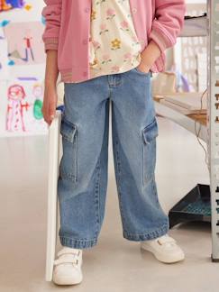 Jean large cargo fille  - vertbaudet enfant