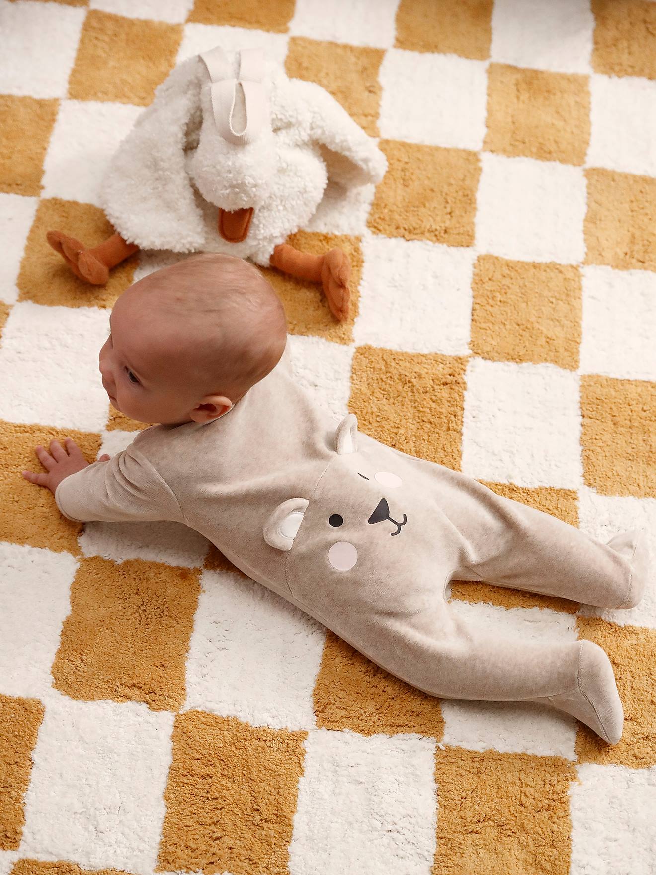 Vertbaudet Fluwelen Koala Slaappakje Baby Gemêleerd Beige