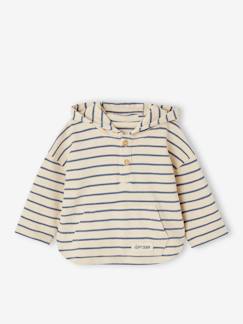 - Gestreept T-shirt met capuchon jongensbaby