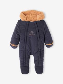 Bébé-Manteau, combipilote, nid d'ange-Combi-pilote en velours bébé doublée sherpa