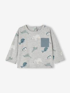 Bébé-T-shirt, sous-pull-T-shirt motifs animaux polaires bébé manches longues