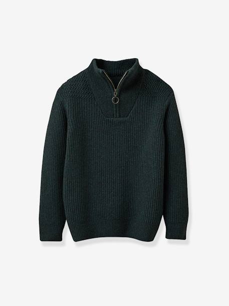 Garçon-Pull col montant zippé CYRILLUS