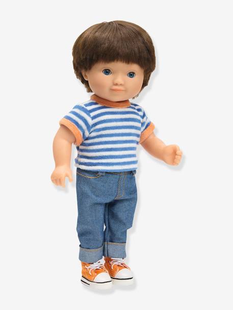 Prachtige 32 cm stylingpop DJECO geel+jeansblauw+paars+wit+zPARME - vertbaudet enfant 