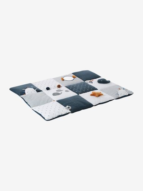 Tapis d'éveil moelleux et ludique blanc+bleu+rose+rouge - vertbaudet enfant 