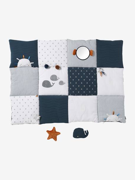 Tapis d'éveil moelleux et ludique blanc+bleu+rose+rouge - vertbaudet enfant 