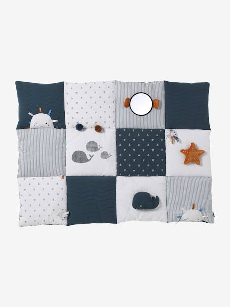 Tapis d'éveil moelleux et ludique blanc+bleu+rose+rouge - vertbaudet enfant 