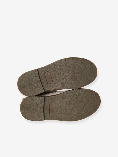 Boots cuir fille élastiquées collection maternelle marine+or - vertbaudet enfant 
