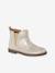 Boots cuir fille élastiquées collection maternelle marine+or - vertbaudet enfant 