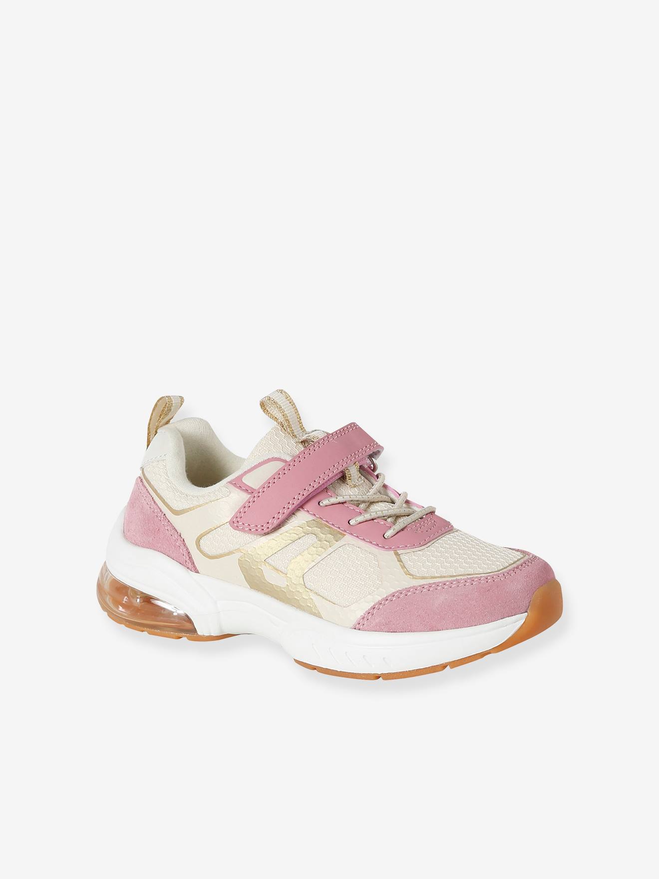 Vertbaudet Sneakers Meisjes Met Klittenband- En Elastieksluiting Veel Roze