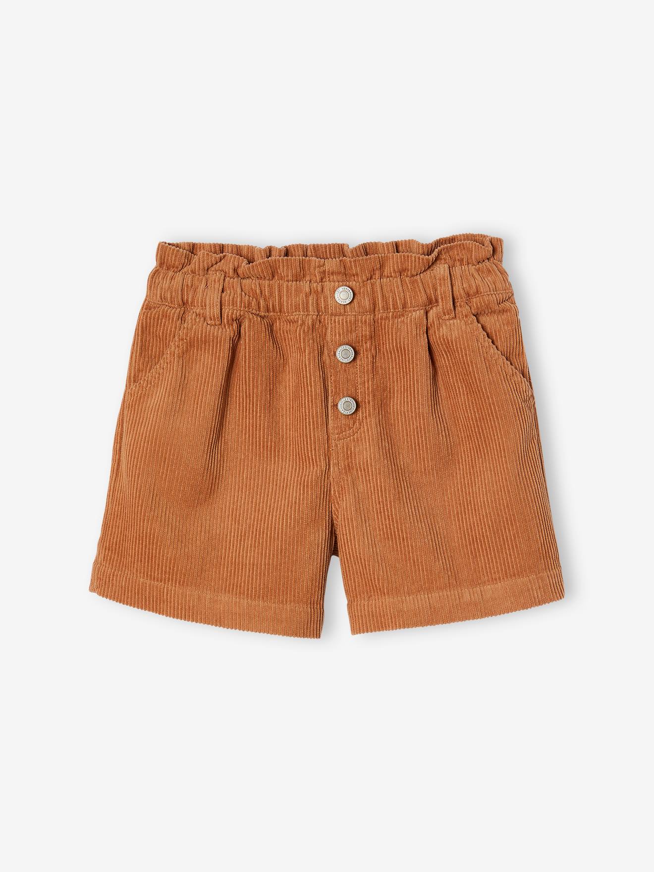 Vertbaudet Fluwelen Short Met Paperbag-vorm Meisjes Kaneel
