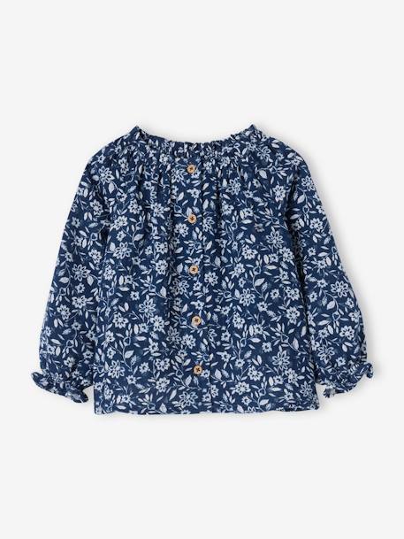 Blouse à fleurs en gaze de coton bébé fille  - vertbaudet enfant