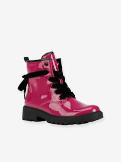 Geox Fille Casey - Derbys Vernis Style Oxford Pour école, Confort Et Respirabilité