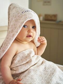 Cape de bain gaze de coton personnalisable + gant de toilette HYGGE  - vertbaudet enfant