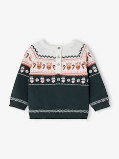 Baby-Trui, vest, sweater-Jacquard kerstmistrui