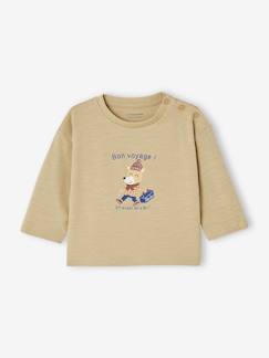 Baby-T-shirt, coltrui-T-shirt met berenmotief lange mouwen baby