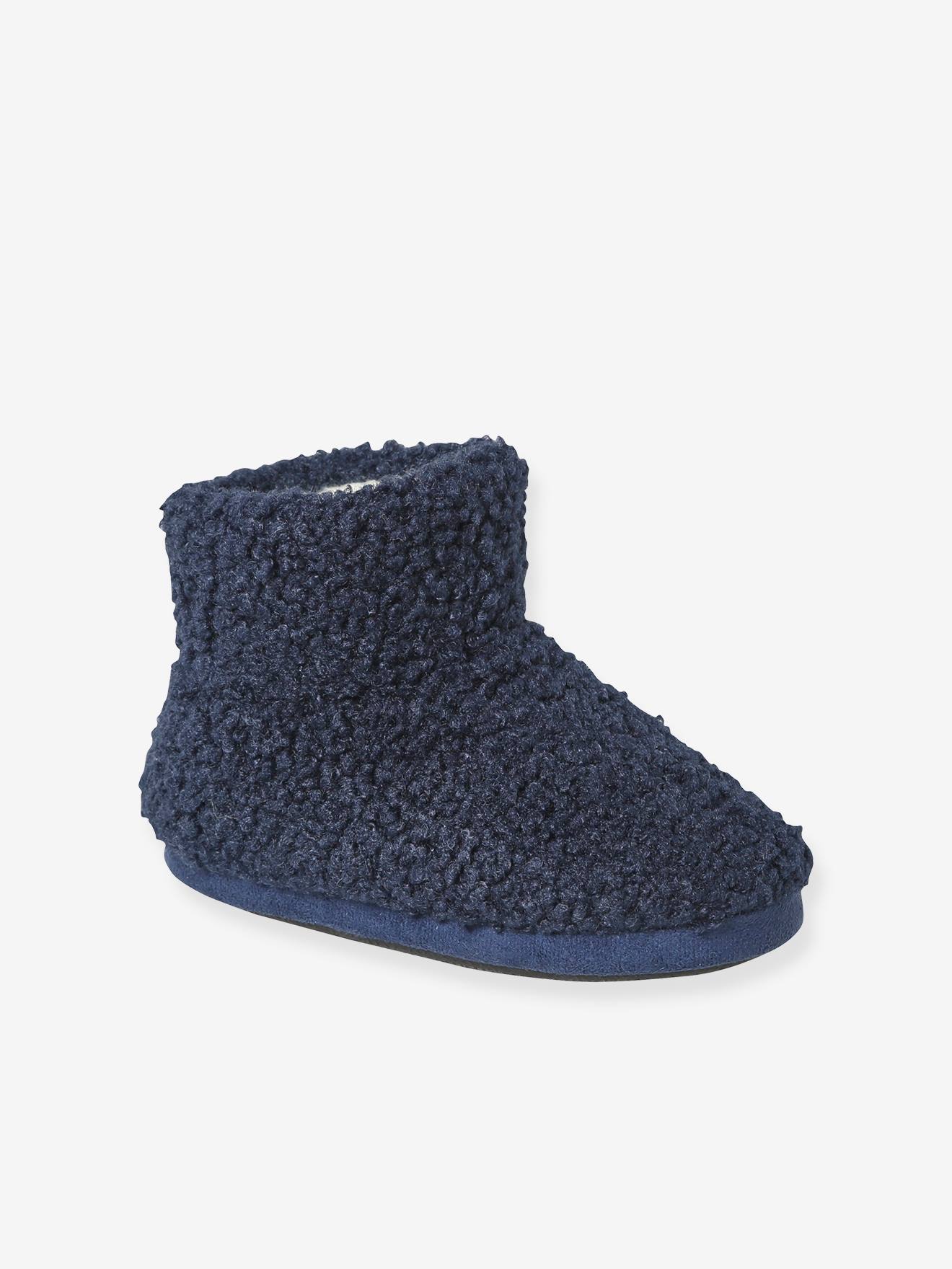 Vertbaudet Hoge Warm Gevoerde Kinderslofjes Marineblauw
