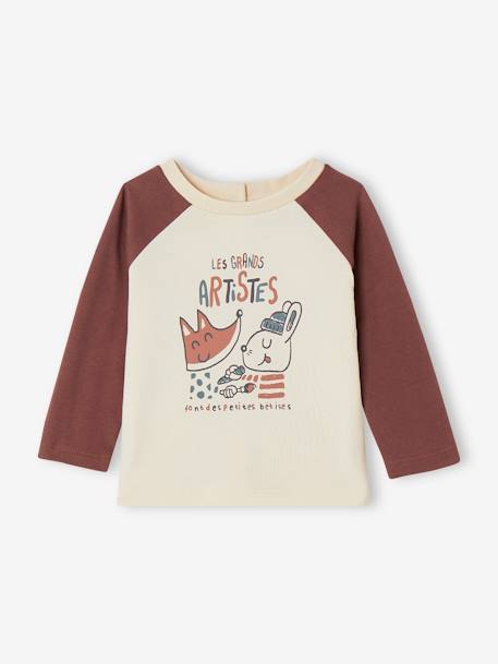 Bébé-T-shirt motif artistes manches raglan bébé en coton bio