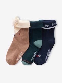 -Coffret de Noël 3 paires de chaussettes bébé garçon