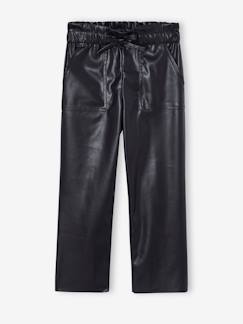 - Paperbag broek met leereffect
