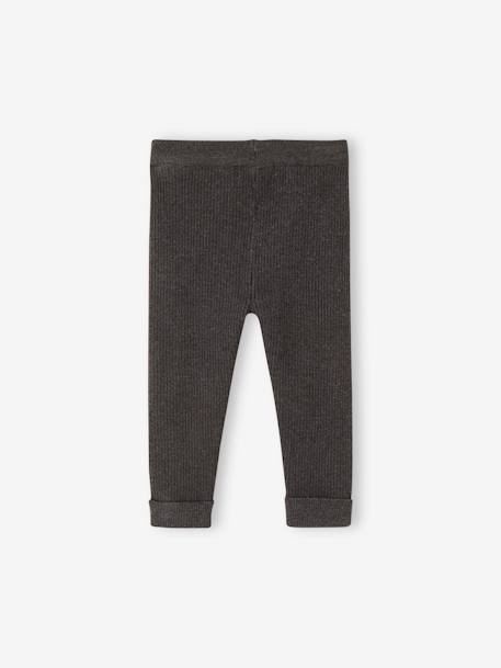 Legging en tricot bébé beige+rose poudré+vert de gris - vertbaudet enfant 