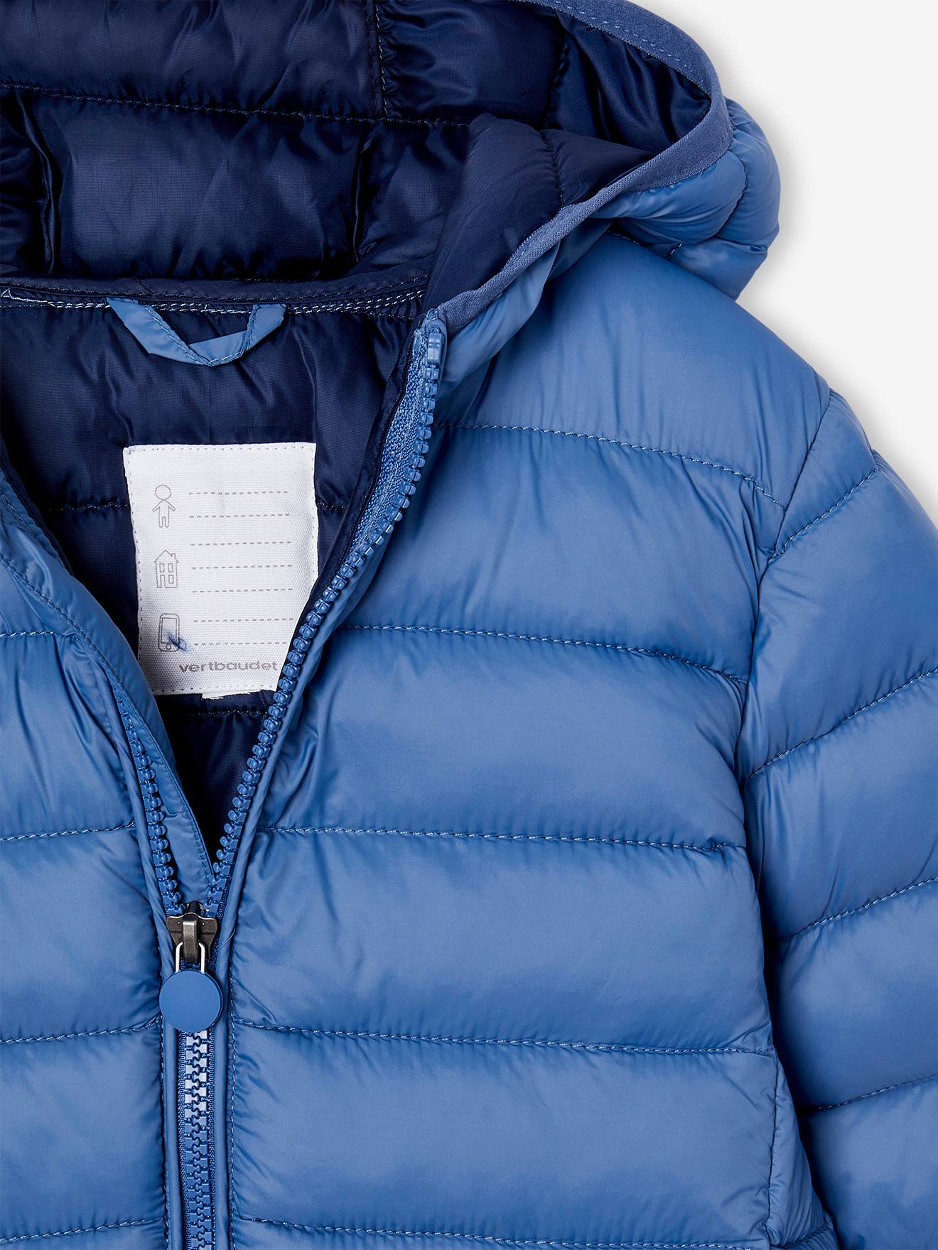 Doudoune Légère Enfant Garçon/fille - Manteau D'hiver à Capuche Pliable, Coupe-vent - Taille 3 à 16 Ans - Matelassé à Bulles, Poches - 7