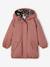 Parka fille à capuche doublée imitation fourrure bois de rose+camel+marine+noir+prune+vert foncé - vertbaudet enfant 