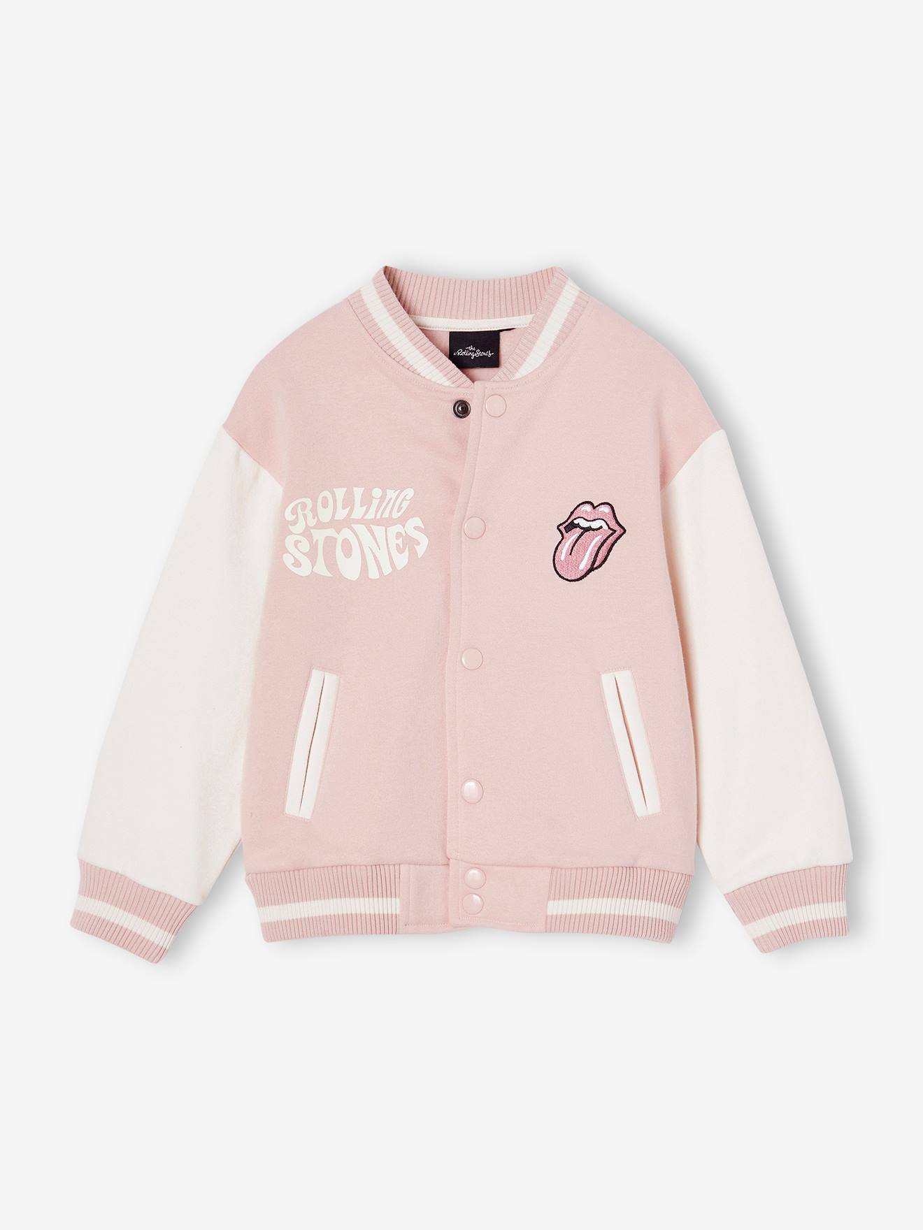 The Rolling Stones Rolling Stones Bomberjack Voor Meisjes Lichtroze