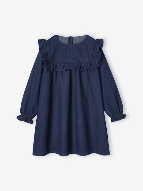 Robe à volants en denim léger fille  - vertbaudet enfant