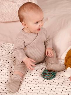 -Pantalon en tricot + chaussons bébé