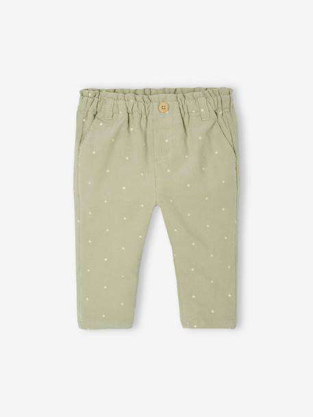 Bébé-Pantalon paperbag en velours bébé