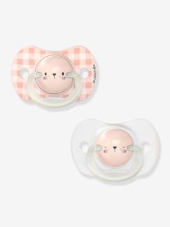 Lot De 4 Sucettes Silicone Suavinex Bébé 6-18 Mois - Tétine SX Pro Réversible - Ultra Douce Pour Dormir - Rose/Transparent/Orange/Moutarde