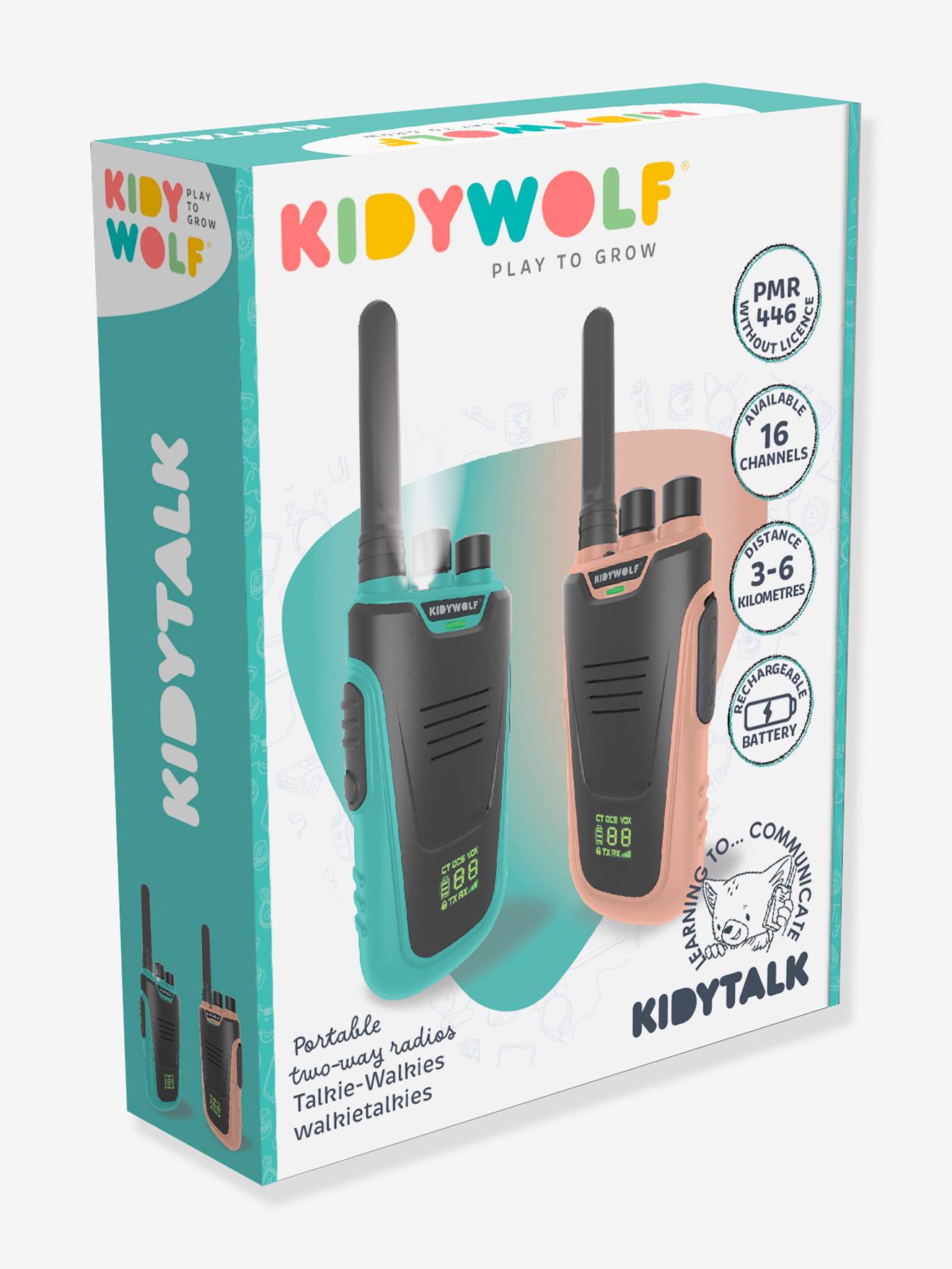 Kidytalk - Oplaadbare Walkie Talkie - Kidywolf Nude