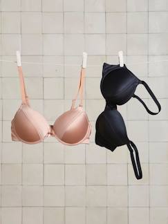 Zwangerschapskleding-Lingerie-set van 2 satijnen microvezel beha's voor zwangerschap en borstvoeding