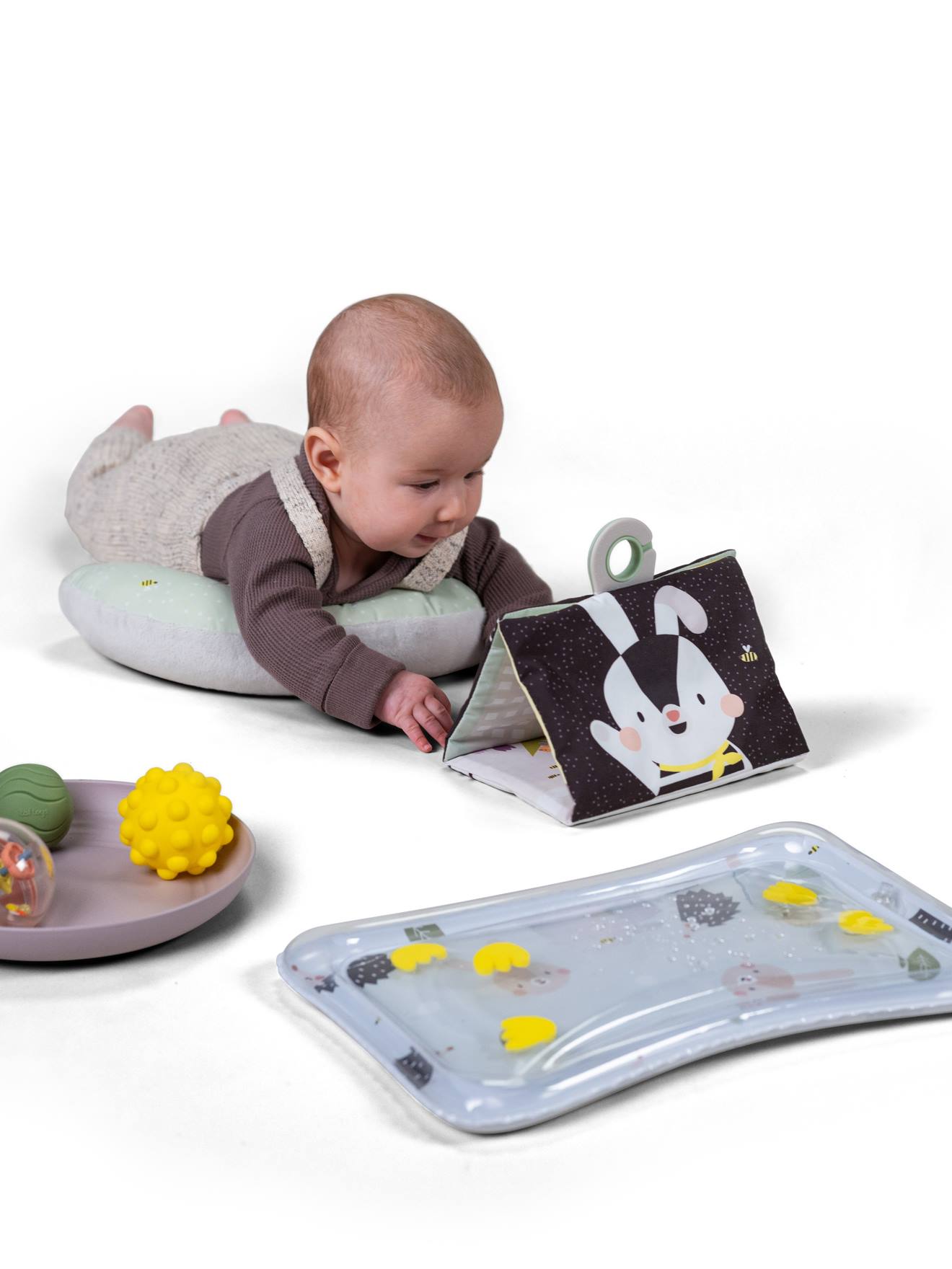 Oreiller Ventre Bébé 0-6 Mois - Vicloon - Motif Stimulant - Développement Musculaire