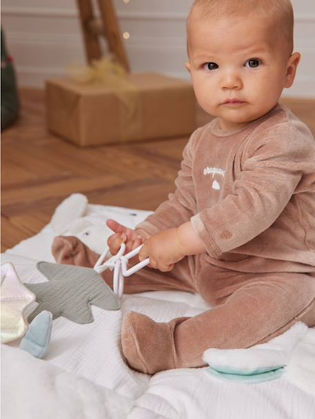 Tapis d'éveil moelleux et ludique blanc+bleu+rose+rouge - vertbaudet enfant 